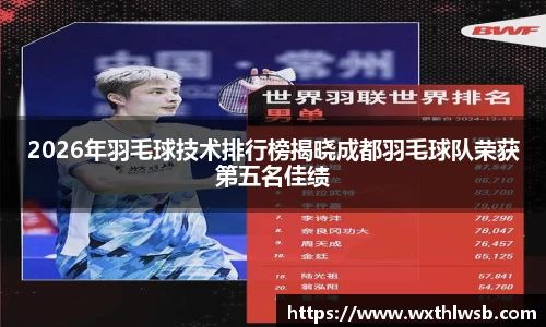 2026年羽毛球技术排行榜揭晓成都羽毛球队荣获第五名佳绩